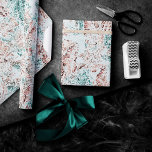 Coastal Chic | Blauwgroen groene en koraalriffen Cadeaupapier<br><div class="desc">Elegant donker blauwgroen, munt groen, en koper roos goud met de hand geschilderde nautische waterverf "onder het zee" strandontwerp brengt een moderne draai aan een oud thema. Het collectie bevat seizoenshellen, zeeduivel, zeepaardkorf en koraalrif in combinatie met diepe groene tinten en koraalriffen met een spetter van groene munt voor een...</div>