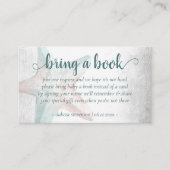 Coastal Chic | Blauwgroen koperen vis brengt boek  Informatiekaartje (Voorkant)