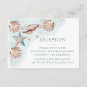 Coastal Chic | Blauwgroen ontvangst van groene en Informatiekaartje (Voorkant)