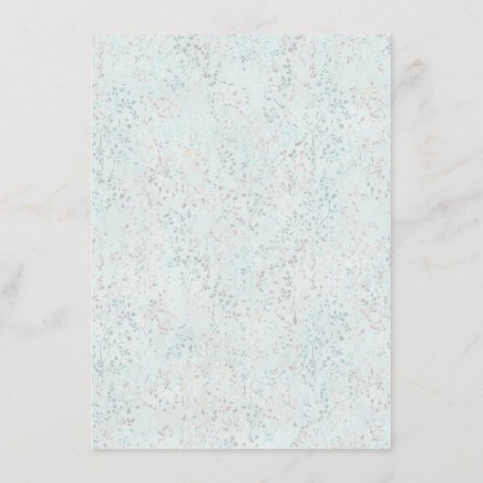 Coastal Chic | Blauwgroen partij voor groen en kor Menu (Achterkant)