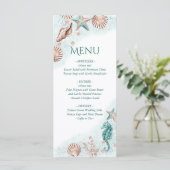 Coastal Chic | Blauwgroen partij voor groen en kor Menu (Staand voorkant)