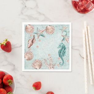 Coastal Chic   Blauwgroen partij voor groen en kor Servet
