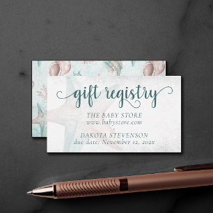 Coastal Chic Blauwgroen register voor schoeisel Informatiekaartje