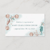 Coastal Chic | Blauwgroen Starfish Raad Foto-aanvr Informatiekaartje (Voorkant)