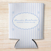 Coastal Chic Blue Bachelorette Seersucker Shell Blikjeskoeler