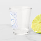 Coastal Chic Blue Bachelorette Seersucker Shell Shot Glas (Rechts)