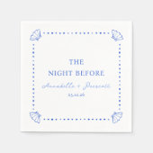 Coastal Chic Blue Gepersonaliseerde repetitie Dine Servet (Voorkant)