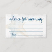 Coastal Chic | Blue Gold Coral Reef Shower Advice Informatiekaartje (Voorkant)