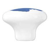 Coastal chic blue pastel wentletrap seashell keramische knop (Zijkant)