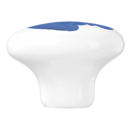 Coastal chic blue pastel wentletrap seashell keramische knop (Zijkant)