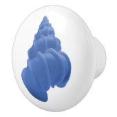 Coastal chic blue pastel wentletrap seashell keramische knop (Rechts)