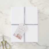 Coastal chic blush roze parel Baby shower Cadeaulabel (Met Touw)