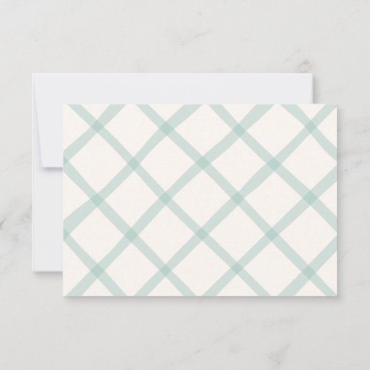 Coastal Chic bruiloft Bedankkaart (Achterkant)