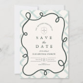 Coastal Chic bruiloft Save The Date (Voorkant)