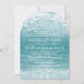 Coastal Chic Destination Beach Wedding Kaart (Voorkant)