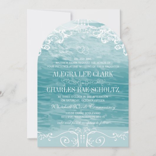 Coastal Chic Destination Beach Wedding Kaart (Voorkant)