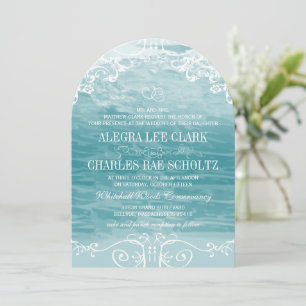 Coastal Chic Destination Beach Wedding Kaart
