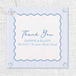 Coastal Chic Elegant Seaside Wedding Dank u Bedankjes Labels
