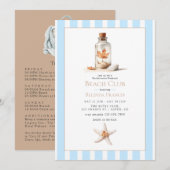 Coastal Chic Fall Beach Club Bachelorette Weekend Kaart (Voorkant / Achterkant)