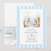 Coastal Chic Fall Beach Club Birthday Party Kaart (Voorkant / Achterkant)