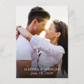 Coastal Chic | Foto van de Paarse Groene Engagemen Kaart (Achterkant)