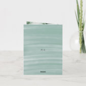 Coastal Chic gedempt groen elegante bruiloft Bedankkaart (Achterkant)