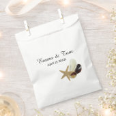 Coastal Chic Minimalist Seashell Boeket Bedankzakje (Geknipt)