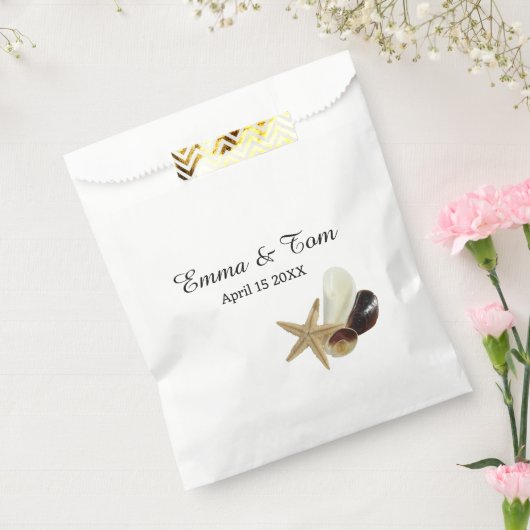 Coastal Chic Minimalist Seashell Boeket Bedankzakje (Gezegeld)