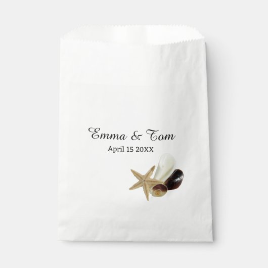 Coastal Chic Minimalist Seashell Boeket Bedankzakje (Voorkant)