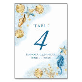 Coastal Chic | Modern koraalrif bruiloft Kaart (Achterkant)