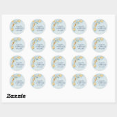 Coastal Chic | Modern koraalrif bruiloft Ronde Sticker (Vel)