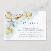 Coastal Chic | Modern koraalrif Informatiekaartje (Voorkant)