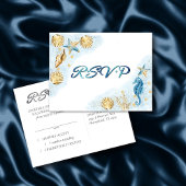 Coastal Chic | Modern koraalrif RSVP Briefkaart