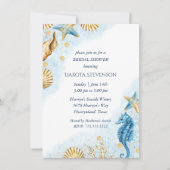 Coastal Chic | Modern koraalrif-Vrijgezellenfeest Kaart (Voorkant)