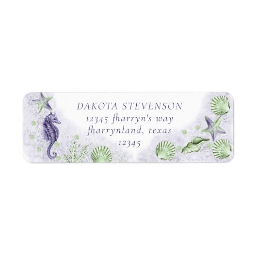 Coastal Chic | Moderne levensreddende Zee Etiket (Voorkant)