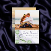 Coastal Chic | Paarse en groene Nautische foto Aankondiging