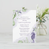 Coastal Chic | Paarse en groene partij Kaart (Staand voorkant)