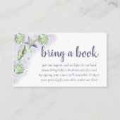 Coastal Chic | Paarse en kalkgroene boeken Informatiekaartje (Voorkant)