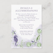 Coastal Chic | Paarse en kalkgroene gasten — Gegev Informatiekaartje (Voorkant)