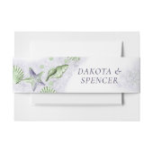 Coastal Chic | Paarse en Linggroene partij Uitnodigingen Wikkel (Voorkant Voorbeeld)