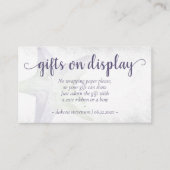 Coastal Chic | Paarse staartweergave van cadeautje Informatiekaartje (Voorkant)