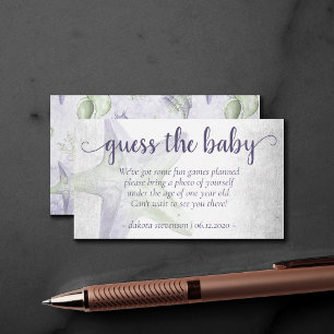 Coastal Chic   Paarse Starfish Raad Foto-aanvraag Informatiekaartje