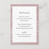 Coastal Chic Roze Elegante Huwelijk Informatiekaartje (Voorkant)