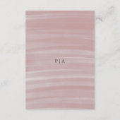 Coastal Chic Roze Elegante Huwelijk Informatiekaartje (Achterkant)