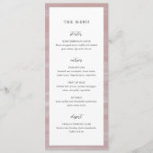 Coastal Chic Roze Elegante Huwelijk Menu (Voorkant)