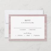Coastal Chic Roze Elegante Huwelijk RSVP Kaartje (Voorkant)