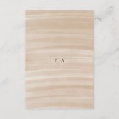 Coastal Chic Sandy Neutraal Elegant Huwelijk Informatiekaartje (Achterkant)