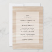 Coastal Chic Sandy Neutraal Elegant Huwelijk Kaart (Voorkant)