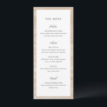 Coastal Chic Sandy Neutraal Elegant Huwelijk Menu<br><div class="desc">Elegante huwelijksmenu's met een handgeschilderde abstracte kunstachtergrond,  ideaal voor een kust- of strandbruiloft.</div>
