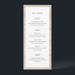 Coastal Chic Sandy Neutraal Elegant Huwelijk Menu<br><div class="desc">Elegante huwelijksmenu's met een handgeschilderde abstracte kunstachtergrond,  ideaal voor een kust- of strandbruiloft.</div>